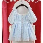 High quality pink one piece dress summer girls soft sister sweet lolita lace dot one-piece dresses dobby fashion cute kawaii OP