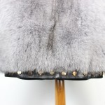 Hot ! Winter Real Fox Fur Coat Long Sleeve Patchwork Genuine Leather Jackets Women's Slim Rivet Gradient Jacket Coats Hot