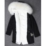 Hot 2016 brand new big raccoon natural real fur coats for women winter jacket long winter coat women parka Thick lining ukraine