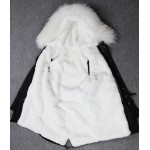 Hot 2016 brand new big raccoon natural real fur coats for women winter jacket long winter coat women parka Thick lining ukraine