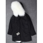 Hot 2016 brand new big raccoon natural real fur coats for women winter jacket long winter coat women parka Thick lining ukraine