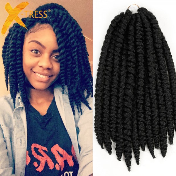 Hot Havana Mambo Twist Crochet Braids Hair 14'' 80g/pack Synthetic Crochet Braid Hair Senegalese Twists Braiding Hair Extension