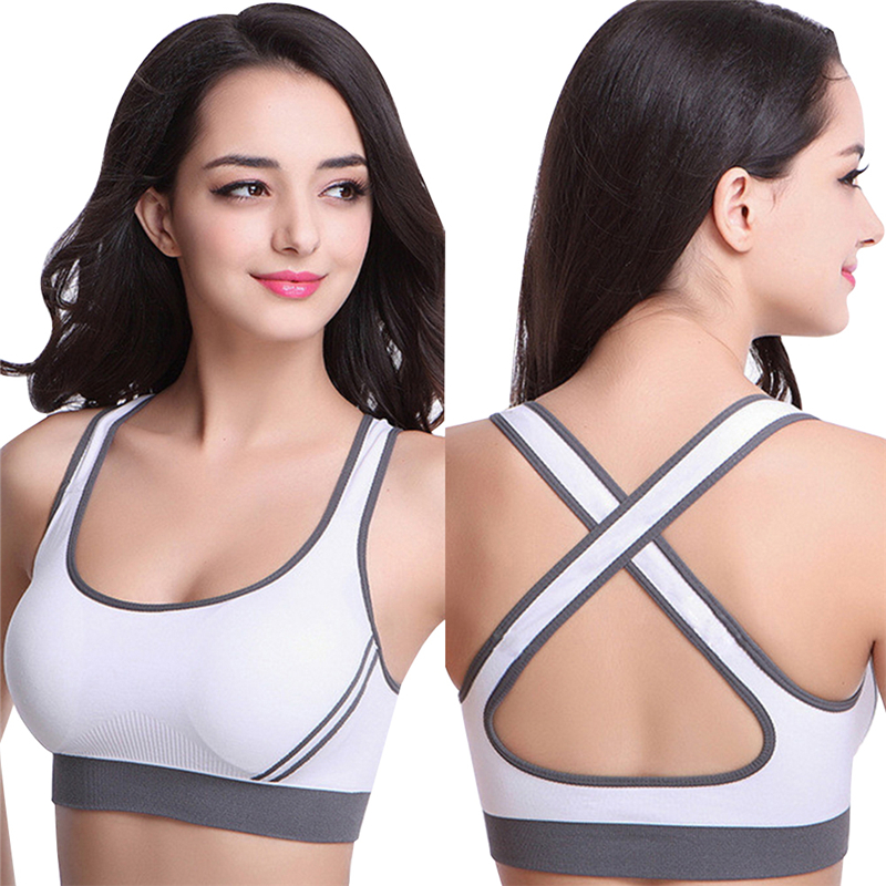 Hot Himanjie Women Padded Tank Top Athletic Vest Gym Fitness Sports Bra Stretch Cotton Seamless 
