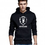 Hot! Mens Hooded Hoodies 2015 Game WOW ALLIANCE&Horde Print Sweatshirt Mens Pullover Hoodies Clothes