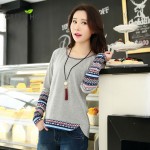 Hot Patchwork Long Sleeve Maternity Clothes for Pregnant Woman in Winter Maternity Nursing Clothes Tops of Breastfeeding Tee