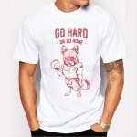 Hot Sale Fashion Pug Squat Exercise Hard Design Mne's Creative Printed T-shirt Short Sleeve Male Funny Tops Hipster Casual Tee