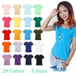 Hot Sale Fashion Women t-shirt Cotton Short Sleeve tees tops solid O-neck t shirt Plus Size S-XXL for women clothing