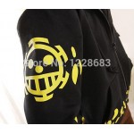 Hot Sale Japanese Anime Cosplay Clothes One Piece Trafalgar Law Cosplay Costume Black Trafalgar Law Hoodie Jackets Coat