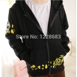 Hot Sale Japanese Anime Cosplay Clothes One Piece Trafalgar Law Cosplay Costume Black Trafalgar Law Hoodie Jackets Coat