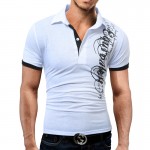 Hot Sale New 2017 Fashion Brand Male Polo Shirt Printing Short-Sleeve Slim Fit Shirt Men Polo Shirts Casual Shirts