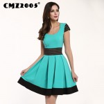 Hot Sale New Women's Apparel High-quality Round-neck Splicing Harajuku Mini Fashion Sexy Summer Dress Personality Dresses 71168