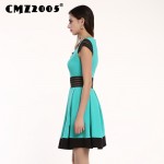 Hot Sale New Women's Apparel High-quality Round-neck Splicing Harajuku Mini Fashion Sexy Summer Dress Personality Dresses 71168