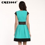 Hot Sale New Women's Apparel High-quality Round-neck Splicing Harajuku Mini Fashion Sexy Summer Dress Personality Dresses 71168