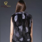 Hot Sale Real Fox Fur Vest Luxury Brand Women Outwear Coat Jacket Natural Silver Fur Vest Waistcoat Genuine Spell Fox Fur Gilet