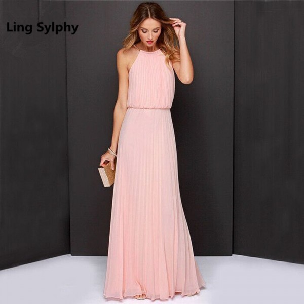 Hot Sale Summer Fashion Women Dress Chiffon Sexy Sleeveless RedWine Pink Black Vestidos Casual Latest Dresses Plus Size