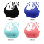 Hot Selling Women Padded Top!  Workout Vest  Fitness Women Bra Stretch nylon Seamless Free Shipping popular No Rims Tank Top