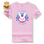 Hot game watch over character lovely t shirt D.VA DVA t shirt high quality lovely rabbit printing colorful t shirt ac248