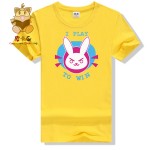 Hot game watch over character lovely t shirt D.VA DVA t shirt high quality lovely rabbit printing colorful t shirt ac248