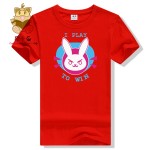 Hot game watch over character lovely t shirt D.VA DVA t shirt high quality lovely rabbit printing colorful t shirt ac248