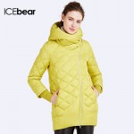 ICEbear 2016 Inclined Zipper Coats Women's Windproof Jacket High Quality Parka Woven Warm  Coat Anorak 16G6178