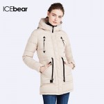 ICEbear 2016 Many Colors Cotton Warm Wool Hat New Hot Sale Fashion Winter Slim Outwear Padded Jackets Parka Women coat 16G6229P