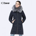 ICEbear 2016 New Women Winter Large Silver  Fox Fur Collar Hooded Woman  Parka Womens Coats Thick Jacket Four Colors 16G6105D