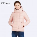 ICEbear 2016 Slim Short Coat Bio Down Jacket Winter Double Breasted Women's Cotton Parka Inside Have Pocket 16G6117