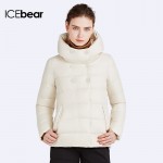 ICEbear 2016 Slim Short Coat Bio Down Jacket Winter Double Breasted Women's Cotton Parka Inside Have Pocket 16G6117