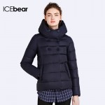 ICEbear 2016 Slim Short Coat Bio Down Jacket Winter Double Breasted Women's Cotton Parka Inside Have Pocket 16G6117