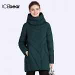 ICEbear 2016 Solid Color Long Women Winter Jacket Women Fashion Padded Coat Hooded Overcoat Women's Parka 16G6219