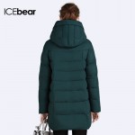 ICEbear 2016 Solid Color Long Women Winter Jacket Women Fashion Padded Coat Hooded Overcoat Women's Parka 16G6219