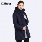 ICEbear 2016 Solid Color Long Women Winter Jacket Women Fashion Padded Coat Hooded Overcoat Women's Parka 16G6219