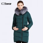 ICEbear 2016 Winter Fashion Removable Collar With Real Silver Fur Thickening Parka Women's  Jacket For Women Coat  16G6187