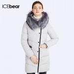 ICEbear 2016 Winter Fashion Removable Collar With Real Silver Fur Thickening Parka Women's  Jacket For Women Coat  16G6187