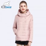 ICEbear 2017 Double Breasted Cotton Padded Fashion Warm Parka Outerwear Autumn  Spring Short Womens Coats And Jackets 17G2117D