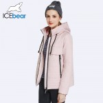 ICEbear 2017 New Arrival Spring Autumn Women Parka Casual  Fashion Thin Cotton Short Jacket Coat Women 17G2103D