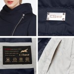 ICEbear 2017 New Spring Collection Autumn Oblique Placket Design Jacket Long Women's Coats With Hood 17G295D