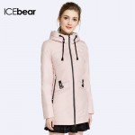 ICEbear 2017 Woven Many Colors Women Coat Parkas Spring Autumn Regular Warm Ladies Jacket With Long Sleeves 17G2105