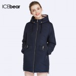 ICEbear 2017 Woven Many Colors Women Coat Parkas Spring Autumn Regular Warm Ladies Jacket With Long Sleeves 17G2105