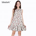 Idealark 100% cotton ukraine New 2017 O-Neck summer Women Dress Sleeveless Casual summer Dresses WC0588