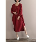 In The Autumn Of 2016 New Women's Dress Art Gown Size Linen Texture Robe Bureau Droite Vestido Feminino Casual Automne Long Maxi