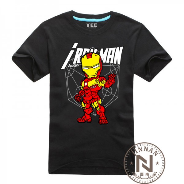 Iron Man T-Shirt Men Boy T Shirt Cartoon The Avengers Movie Tshirt Clothing Super Hero Ironman Tee