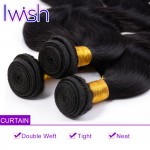 Iwish Brazilian Virgin Hair Body Wave 4Pcs Wavy Virgin Brazilian Hair Brazilian Body Wave Human Hair Brazilian Hair Weave Bundle