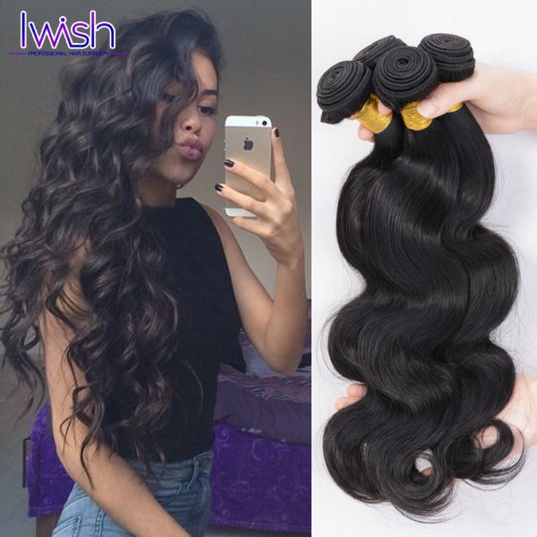 Iwish Hair Peruvian Virgin Hair Body Wave 4 Bundles Peruvian Body Wave Virgin Peruvian Hair Bundles Human Hair Extensions