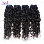 Iwish Hair Peruvian Water Wave Virgin Hair 4 Bundles Wet And Wavy Weave Peruvian Water Wave 100% Curly Human Hair Bundles