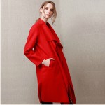 JAZZEVAR 2016 New autumn high fashion trend street women's wool blend Trench Coat Casual long Outerwear loose clothing for lady