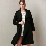 JAZZEVAR 2016 New autumn high fashion trend street women's wool blend Trench Coat Casual long Outerwear loose clothing for lady