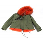 JAZZEVAR woman army green Large raccoon fur collar hooded coat parkas outwear 2 in 1 detachable lining winter jacket brand style