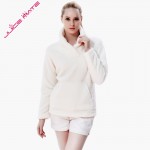 JUICE MATE Loose Fit Fluffy Fleece Sweatshirt Jacket Winter Warm Pullover Shawl Collar Hoodie Sweatshirt Blouse For Women Girls