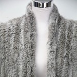 Jancoco Max S1340 11 Colours Thick Knitted Real Rabbit Fur Jacket Women Winter Warm Fashion / Lady Fur Coat